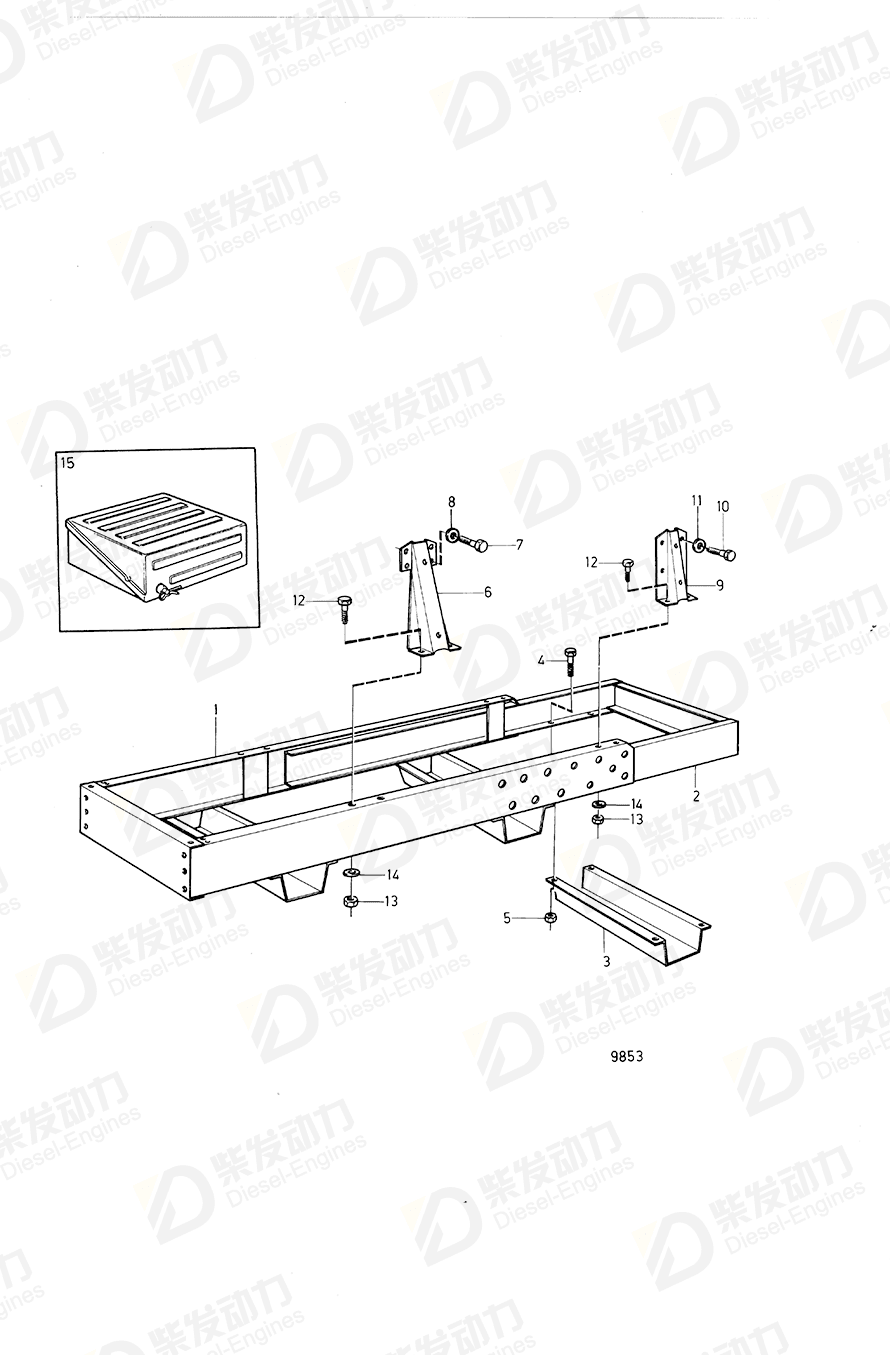 VOLVO Engine bracket 863022 Drawing